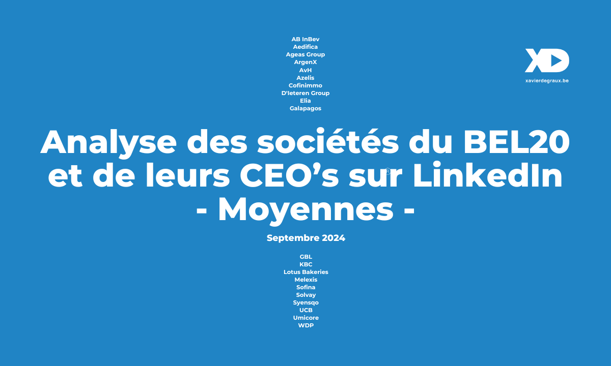 Étude des sociétés du BEL20 et de leurs CEO… sur LinkedIn